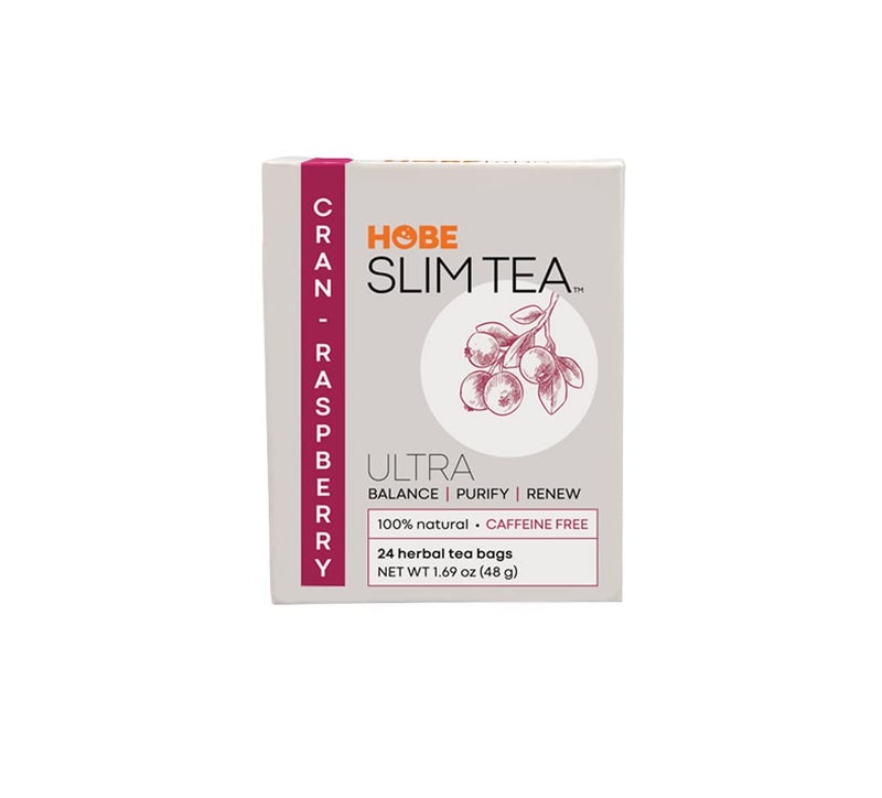 Hobe Labs Cran-Raspberry Tea - Natural Herbal Infusion for Body Balance and Refreshment - Caffeine-Free (24 Tea Bags) - Image 1